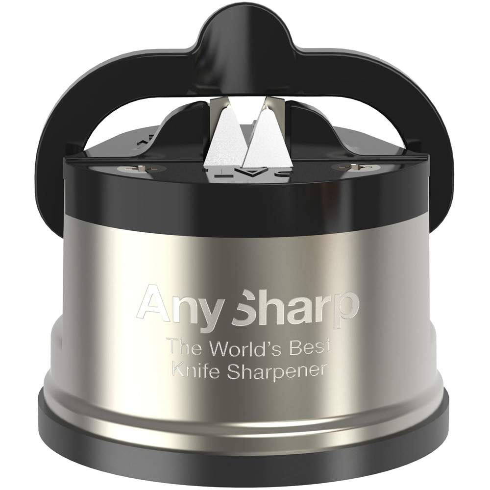 AnySharp Pro Safer Hands-Free Knife Sharpener, Pro, Red 