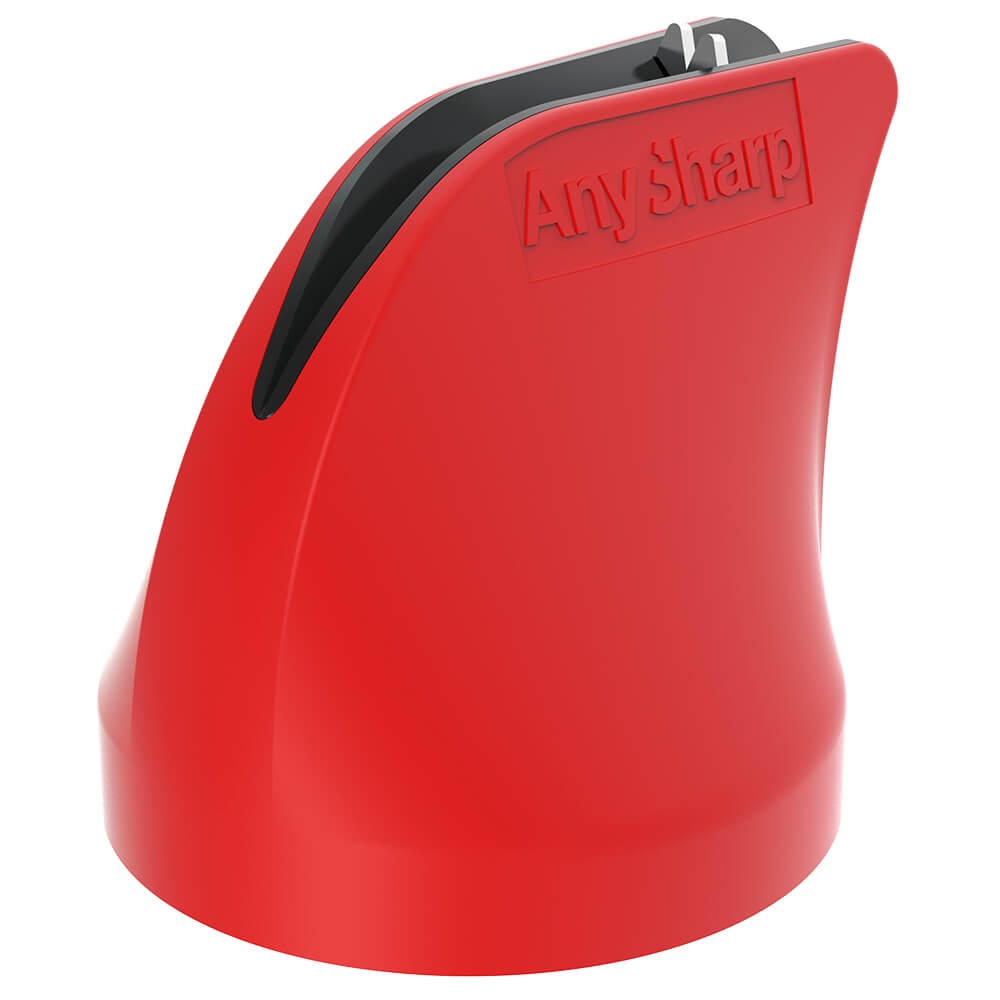 AnySharp Pro Safer Hands-Free Knife Sharpener, Pro, Red