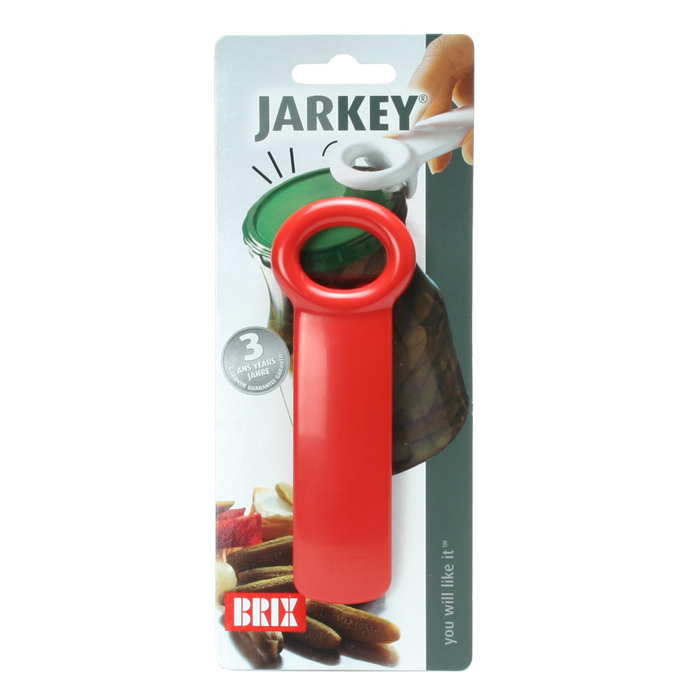 1 Pack Red Jar-key Jar Opener The Original Easy Use by Anyone (Transparent)