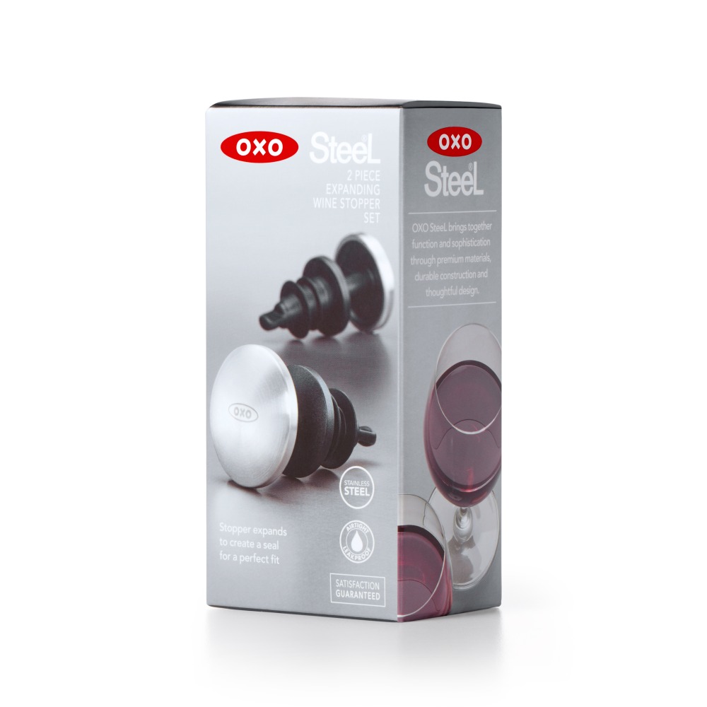 OXO Steel Expanding Wine Stopper (2 Pack)